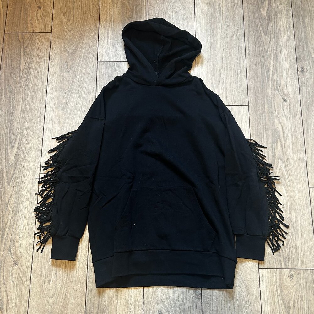 Topman Fringe Hoodie